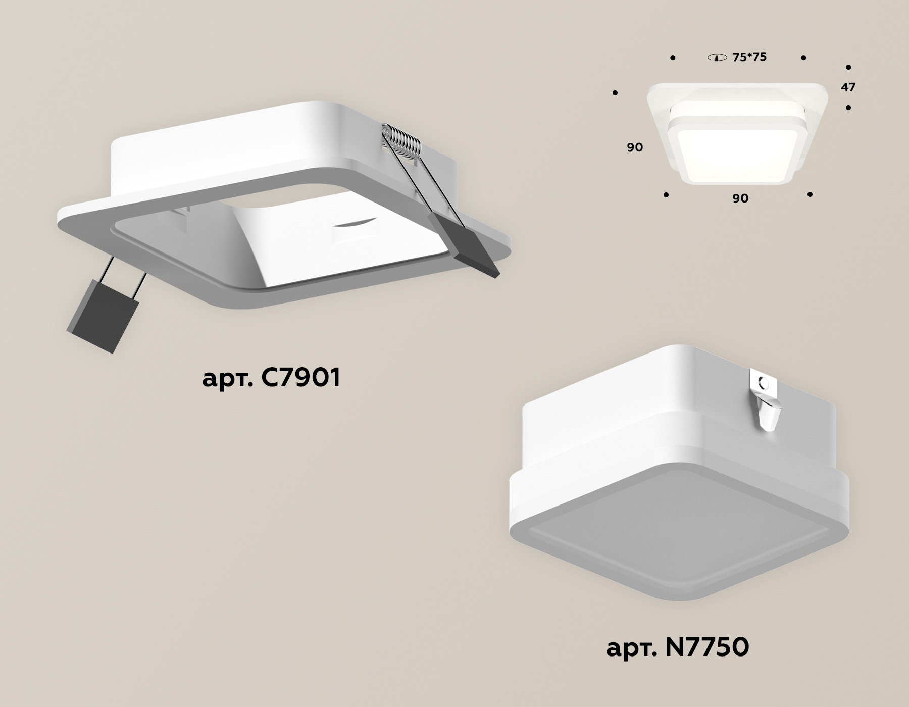 Встраиваемый светильник Ambrella Light Techno XC7901012 (C7901, N7750) в Санкт-Петербурге