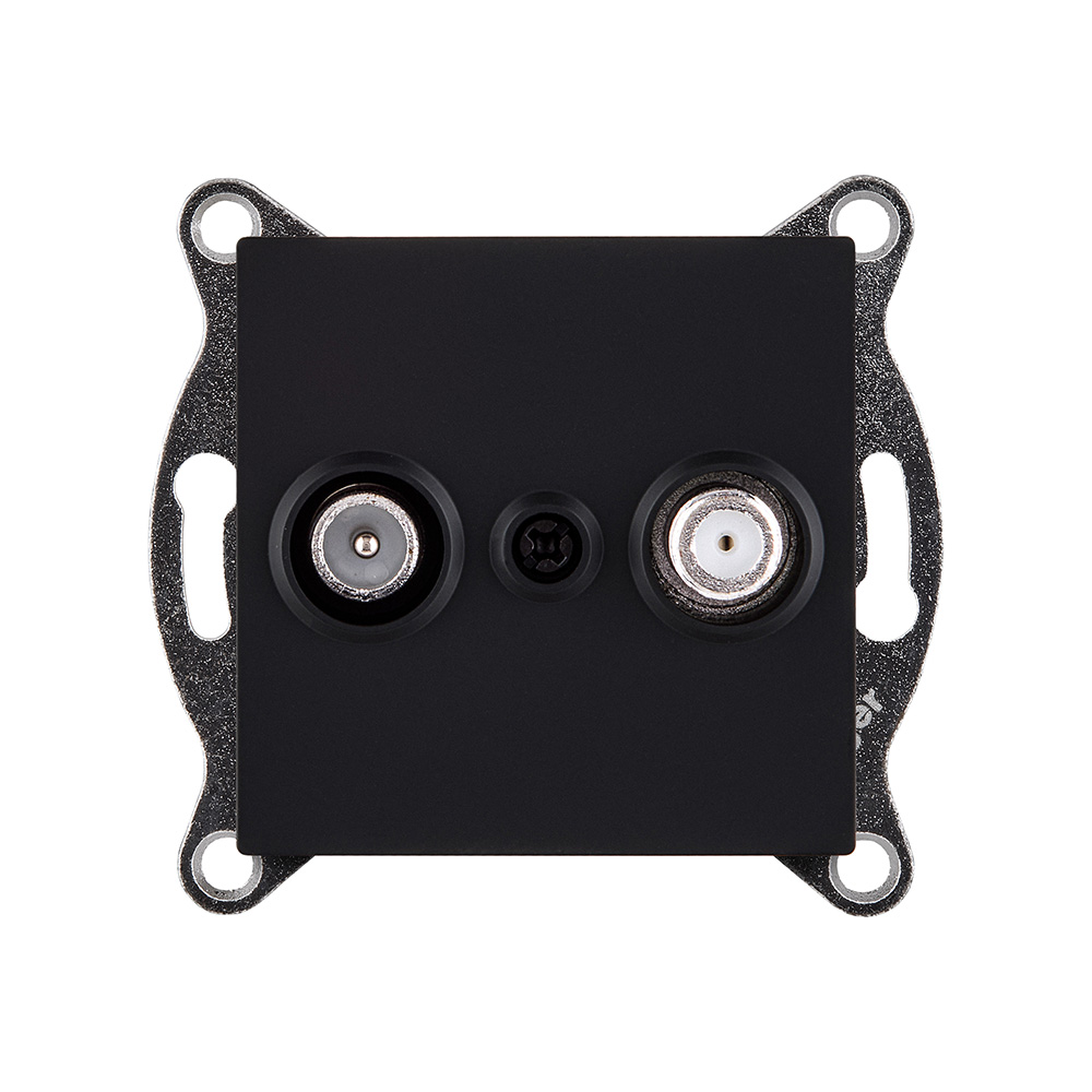 Розетка двойная TV (мама) + спутниковая SAT, черный матовый Kollinger REA-035BM для Aspekt, Eleganz, Reflex в #REGION_NAME_DECLINE_PP#