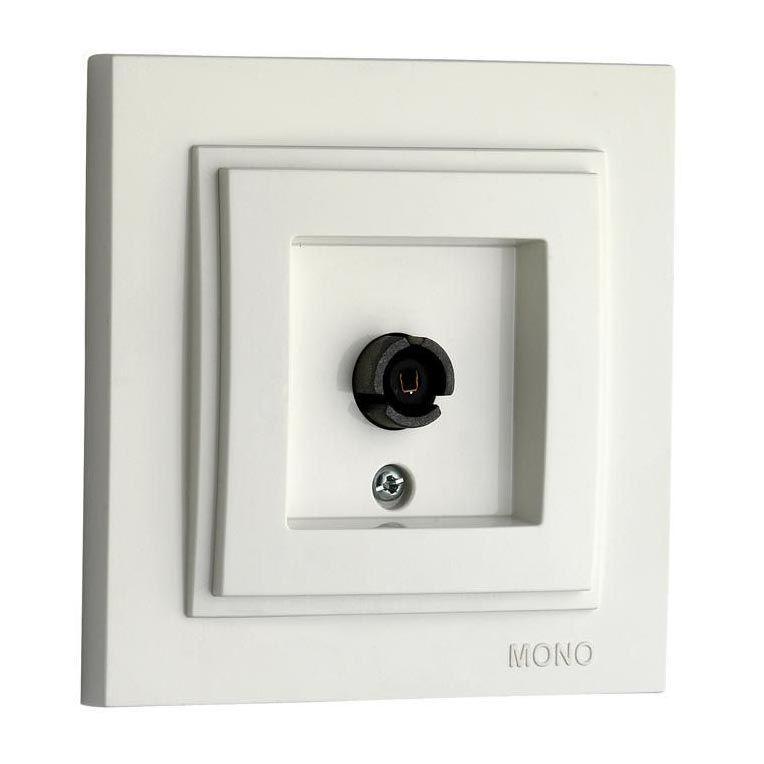 Розетка TV концевая с экраном Mono Electric Mono Electric Despina белый 102-190005-138 в Санкт-Петербурге