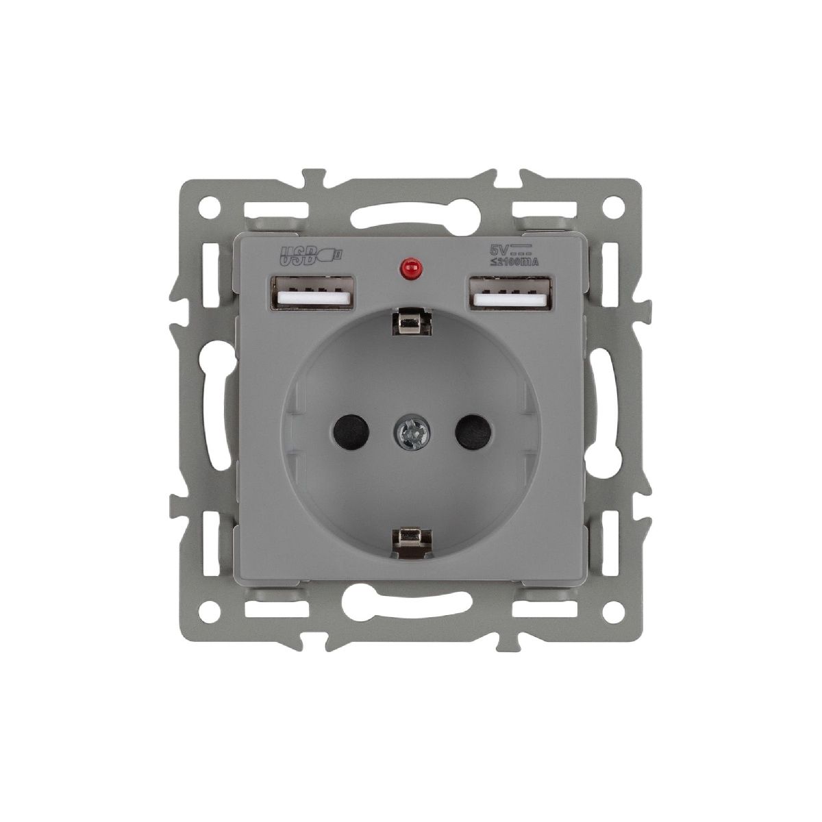 Механизм розетки с USB зарядкой Arlight SCT-MUAA-PL-GR (250V, 16A) 043735 в Санкт-Петербурге