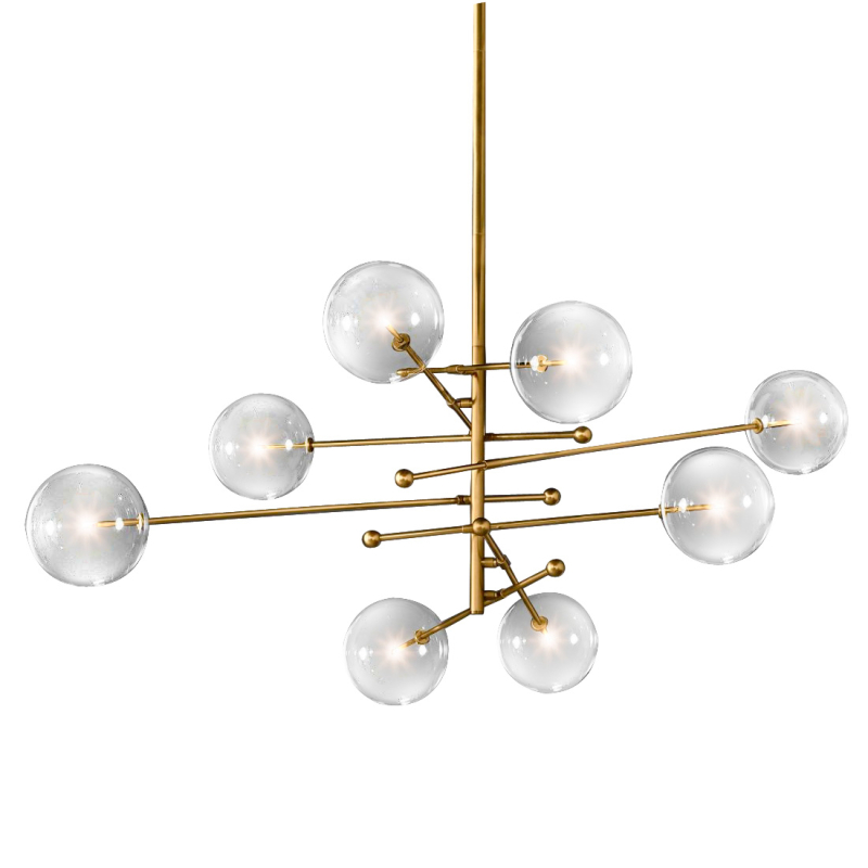 Люстра на штанге Delight Collection Globe Mobile KG0835P-8 brass в Санкт-Петербурге