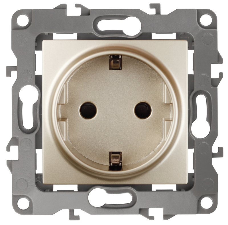 Розетка ЭРА 12 2P E Schuko со шторками 16A 250V 12-2102-04 Б0014690 в Санкт-Петербурге