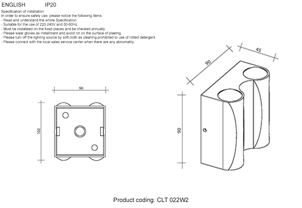 Уличный настенный светильник Crystal Lux CLT 022W2 WH-GO 4000K в Санкт-Петербурге