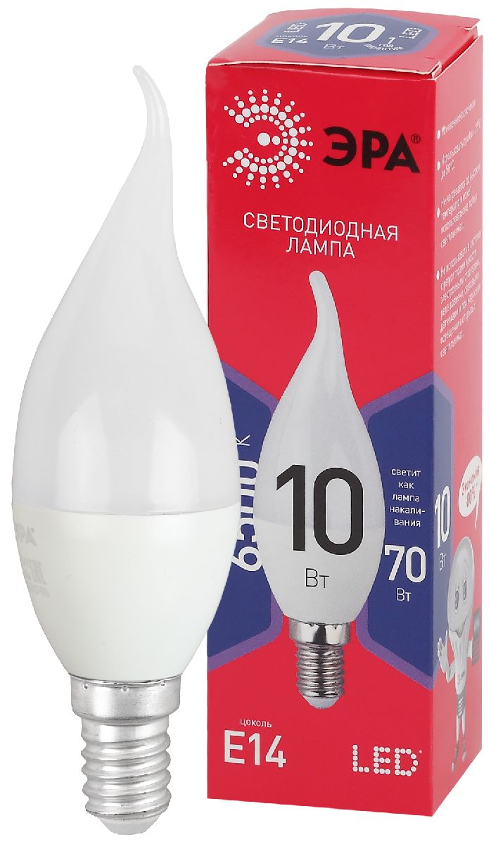 Лампа светодиодная Эра E14 10W 6500K LED BXS-10W-865-E14 R Б0045343 в Санкт-Петербурге
