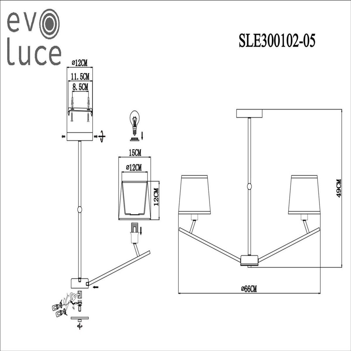 Потолочная люстра Evoluce Denice SLE300102-05 в #REGION_NAME_DECLINE_PP#