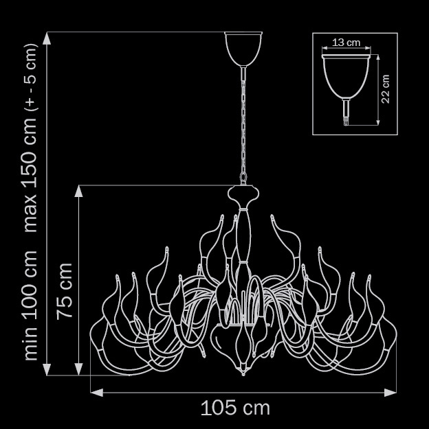 Подвесная люстра Lightstar Cigno Collo Ch 751244 в #REGION_NAME_DECLINE_PP#