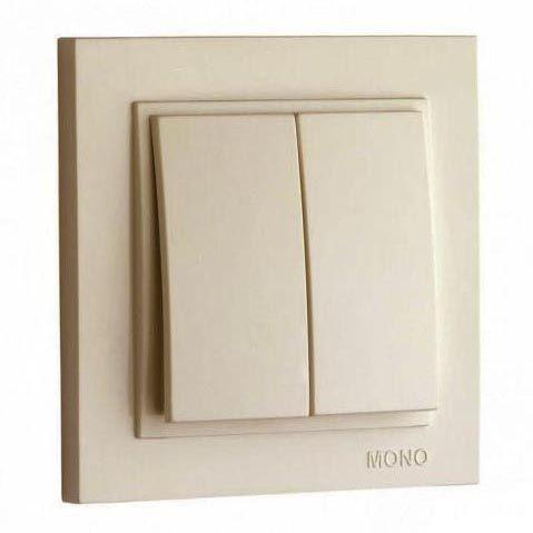 Выключатель двухклавишный Mono Electric Despina 10А 250В крем 102-170025-102 в Санкт-Петербурге