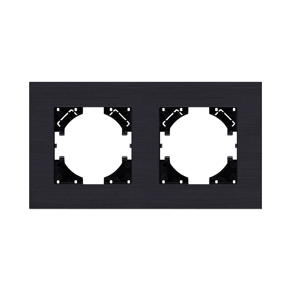 Рамка 2-постовая, черный Kollinger Reflex AL RA2BK в #REGION_NAME_DECLINE_PP#