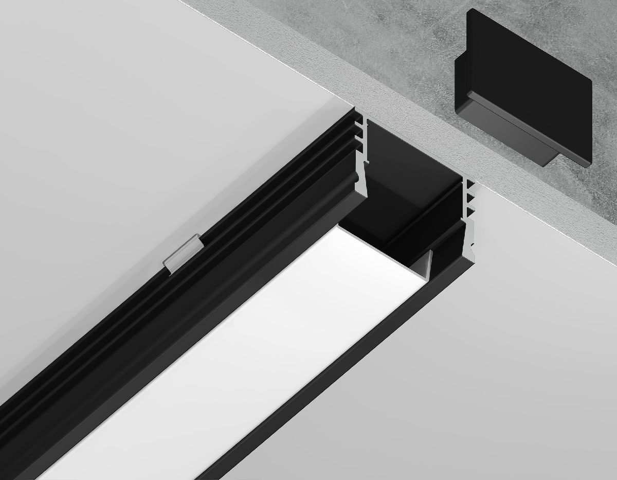 Алюминиевый накладной профиль Ambrella Light Alum Profile GP1750BK УЦ в Санкт-Петербурге