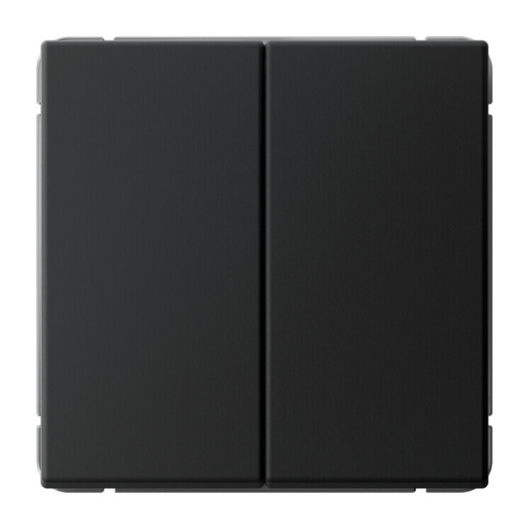 Выключатель 2-клавишный кнопочный, 10АХ, механизм, быстрозажим. клем. Systeme Electric ArtGallery Карбон GAL001017S в Санкт-Петербурге