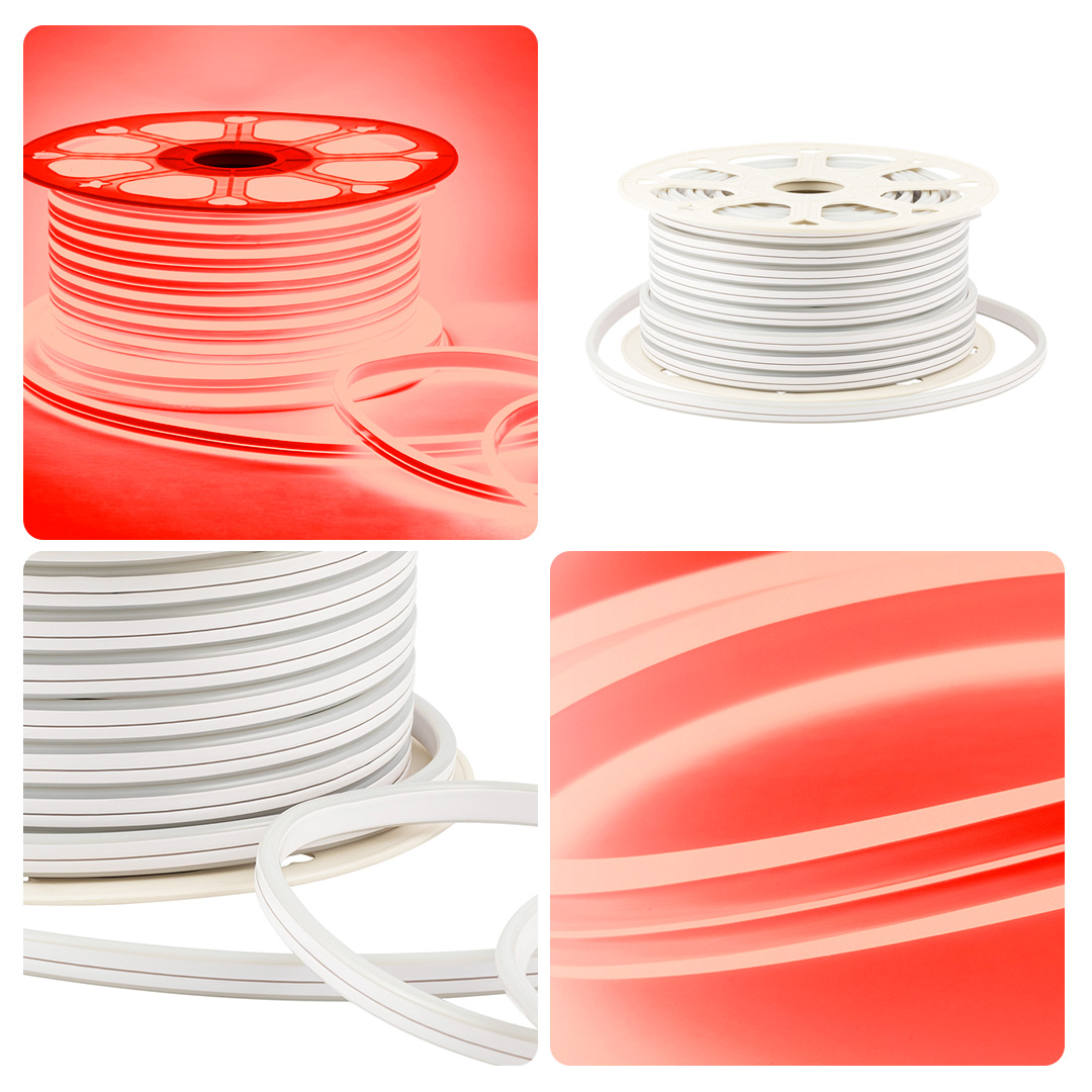 Светодиодный двусторонний неон Apeyron Стандарт 220В 2835 6Вт/м красный 50м IP65 17-25 в Санкт-Петербурге