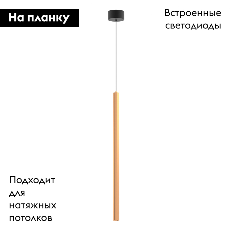 Подвесной светильник Arlight SP-PIPE-HANG-L600-R30-9W Warm3000 (GD, 24 deg, 230V) 038644 в Санкт-Петербурге