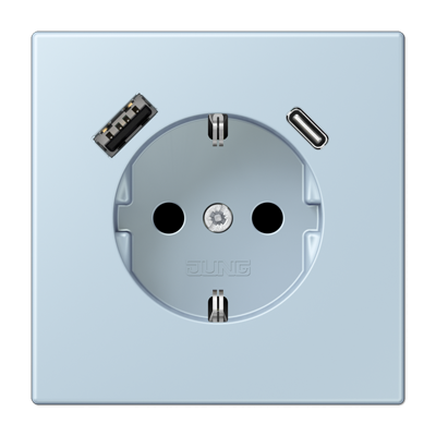 Розетка 2K+З USB Typ AC Jung LC1520-15CA208 в Санкт-Петербурге