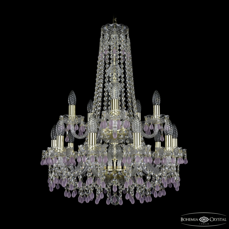 Подвесная люстра Bohemia Ivele Crystal 1410/10+5/195/h-74/2d G V7010 в Санкт-Петербурге