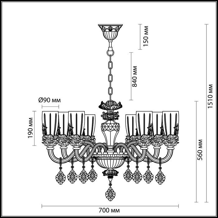 Подвесная люстра Odeon Light Elisa 3935/8 в Санкт-Петербурге