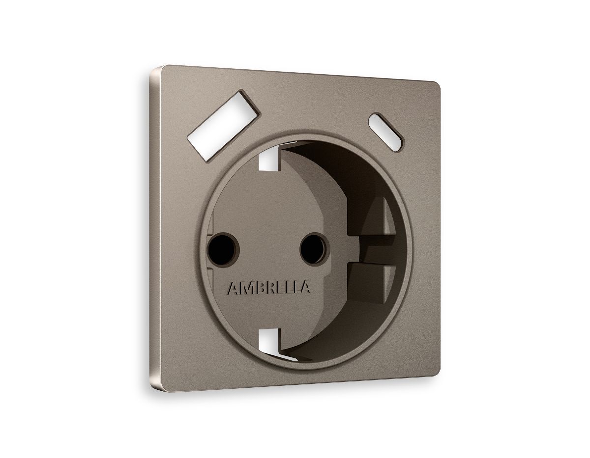 Лицевая панель для розетки с/з со шторками 2USB A+C Ambrella Volt Alfa AP6400 в Санкт-Петербурге
