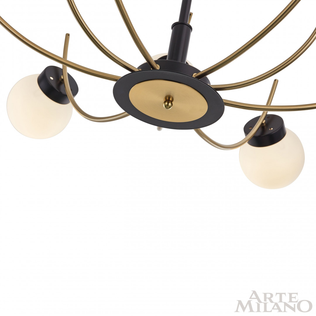Люстра на штанге Arte Milano Neapolis 276169/9 BK/GD в Санкт-Петербурге