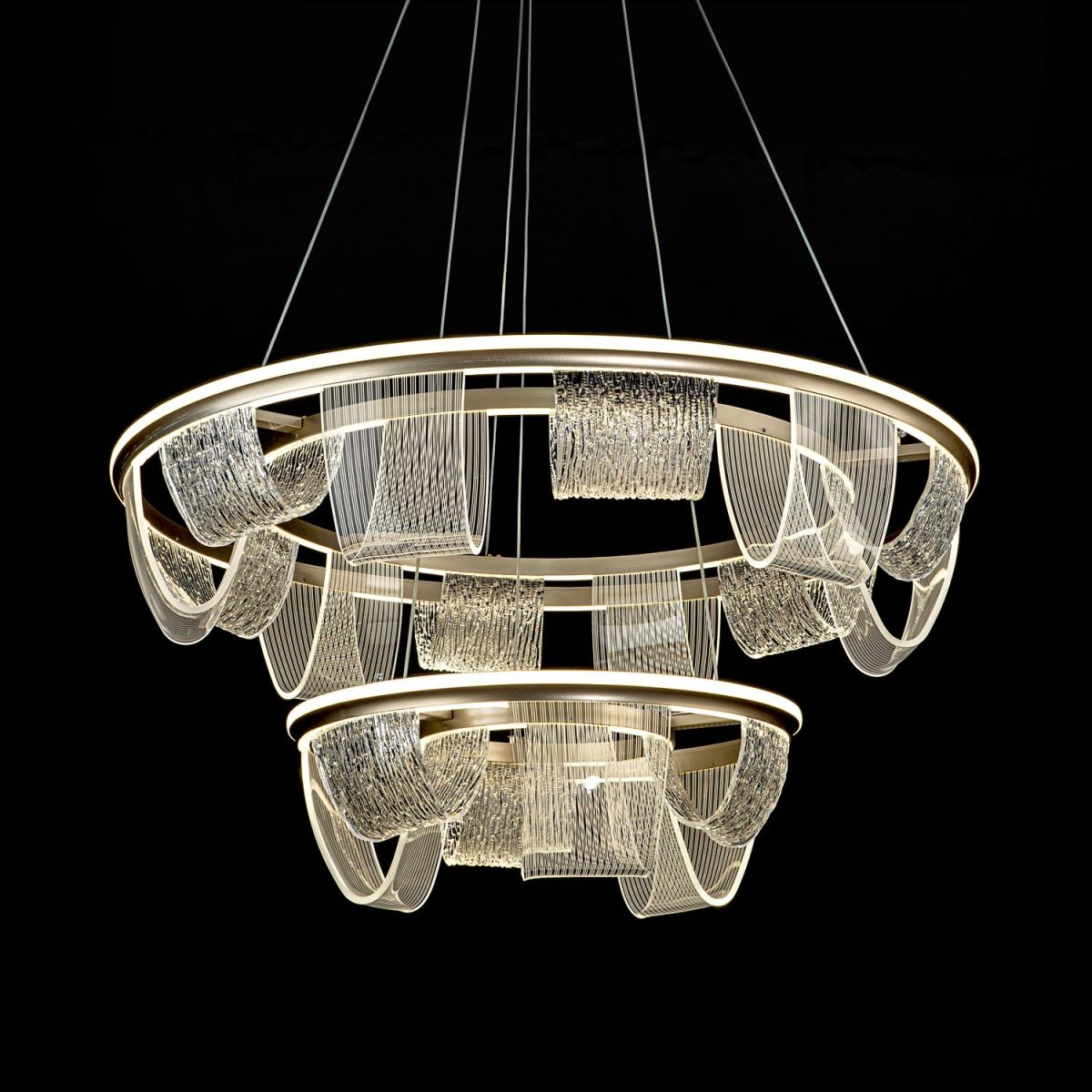 Подвесная люстра LED4U L7706-800-460 GD в Санкт-Петербурге