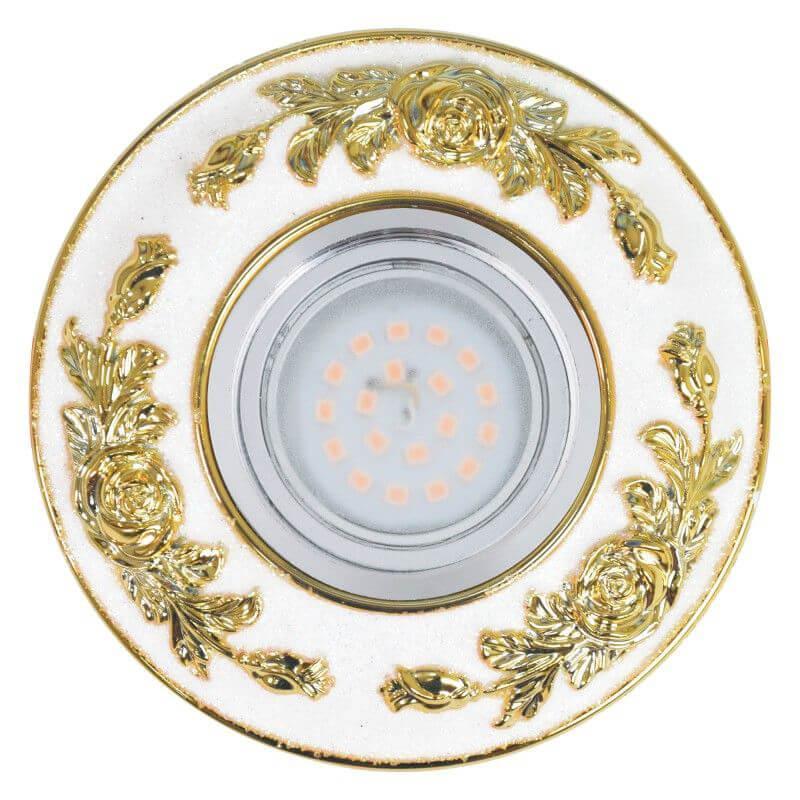 Встраиваемый светодиодный светильник Fametto Arno DLS-A105 GU5.3 Chrome/White+Gold в Санкт-Петербурге