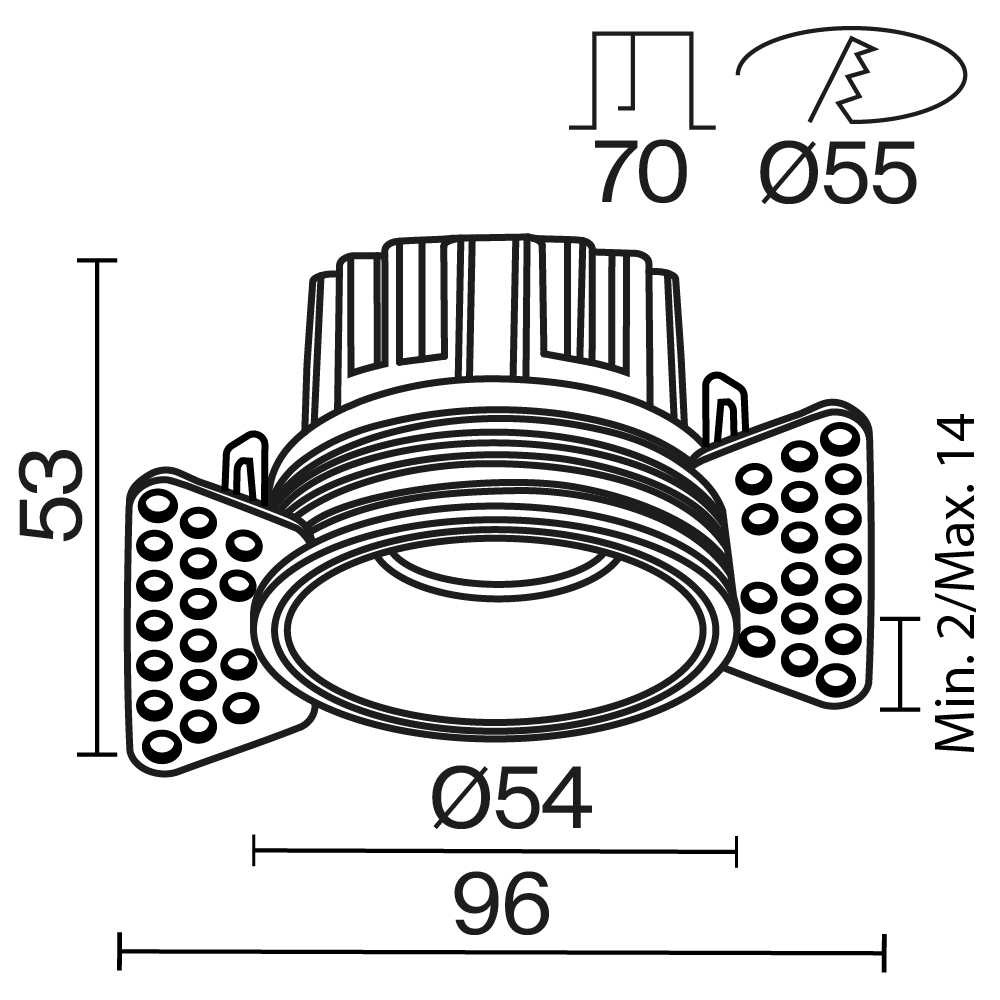 Встраиваемый светильник Maytoni Round DL058-7W2.7K-TRS-W в Санкт-Петербурге