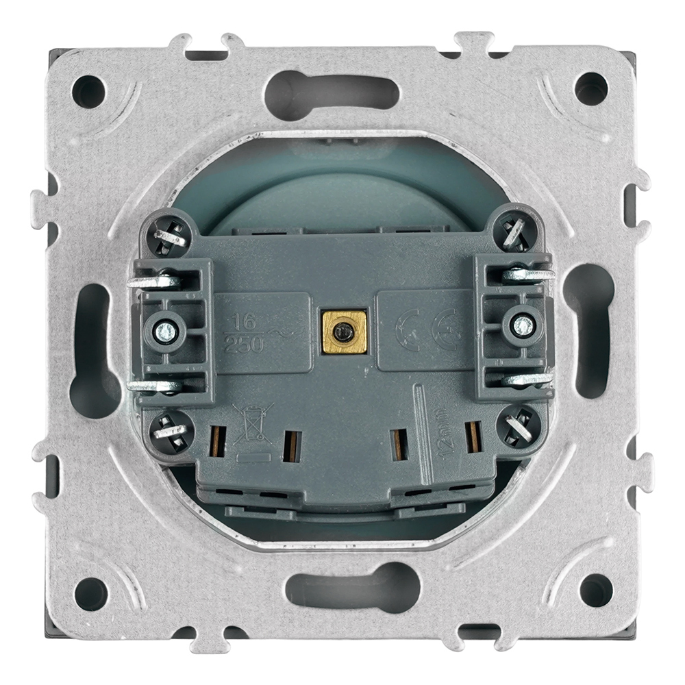 Розетка 1-местная с з/ш б/з (механизм) СЗК Stekker Эмили 250В 16А RST16-5109-10ZK платиново-серый soft touch 50242 в Санкт-Петербурге