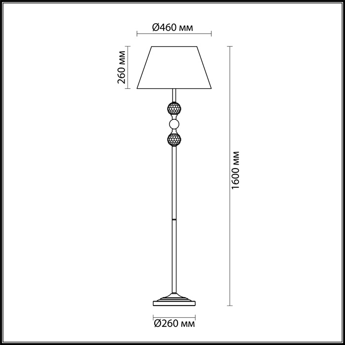 Торшер Odeon Light Raul 4190/1F в Санкт-Петербурге