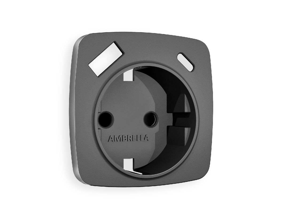 Лицевая панель для розетки с/з со шторками 2USB A+C Ambrella Volt Omega OP6600 в Санкт-Петербурге