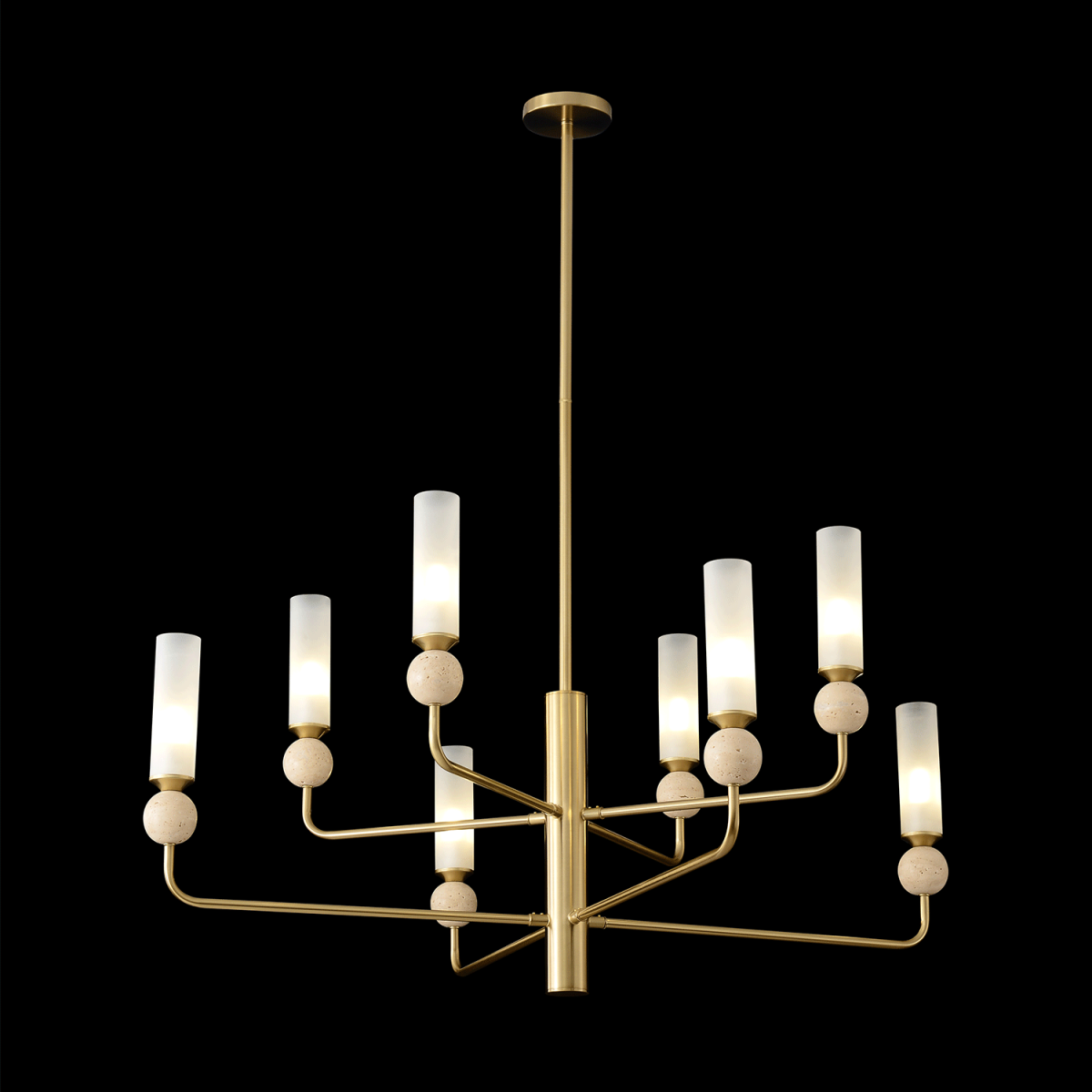 Люстра на штанге Crystal Lux SIMPLY SP8 BRASS в Санкт-Петербурге