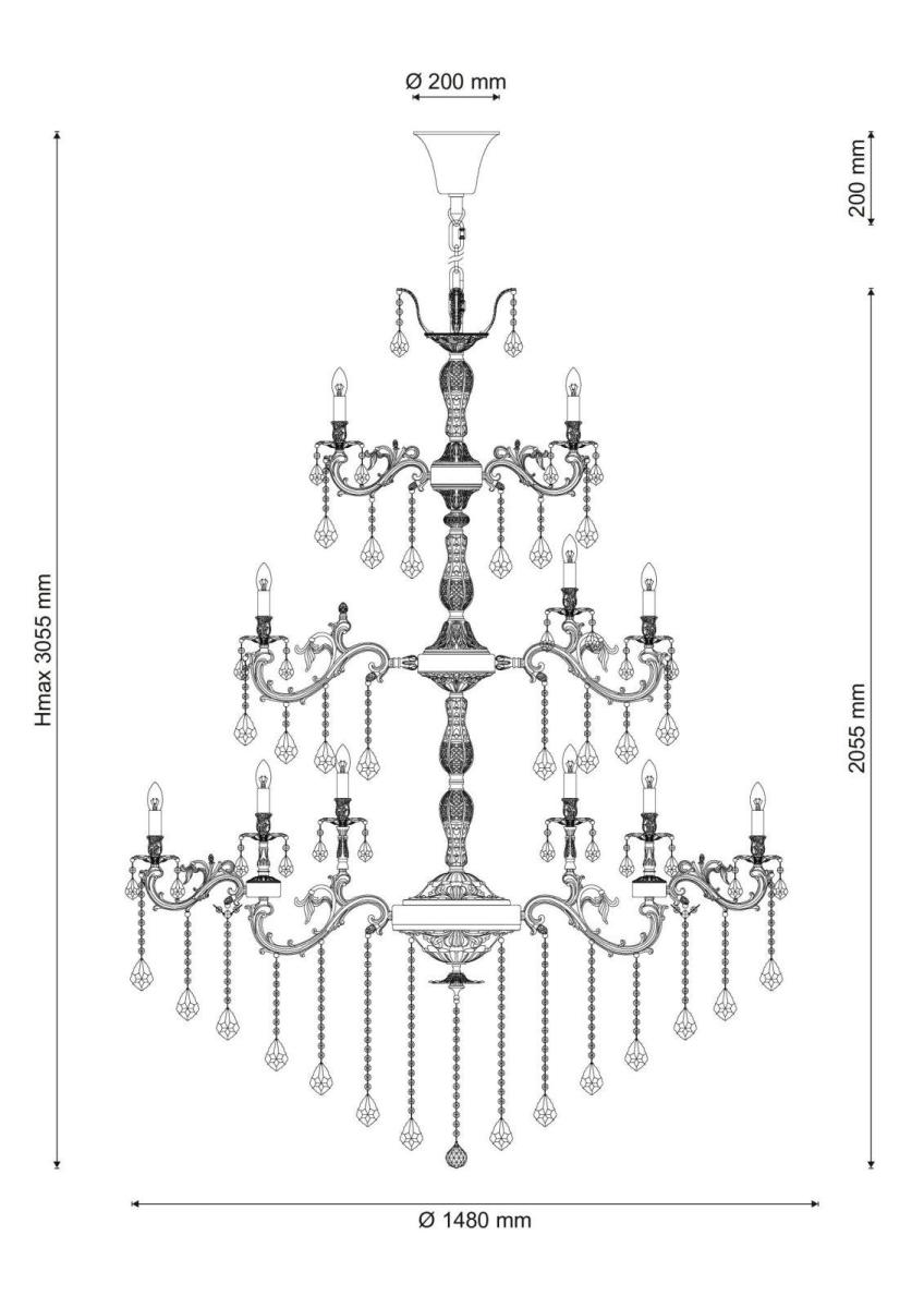 Каскадная люстра Lucia Tucci Barletta 122.60 Cream White в Санкт-Петербурге