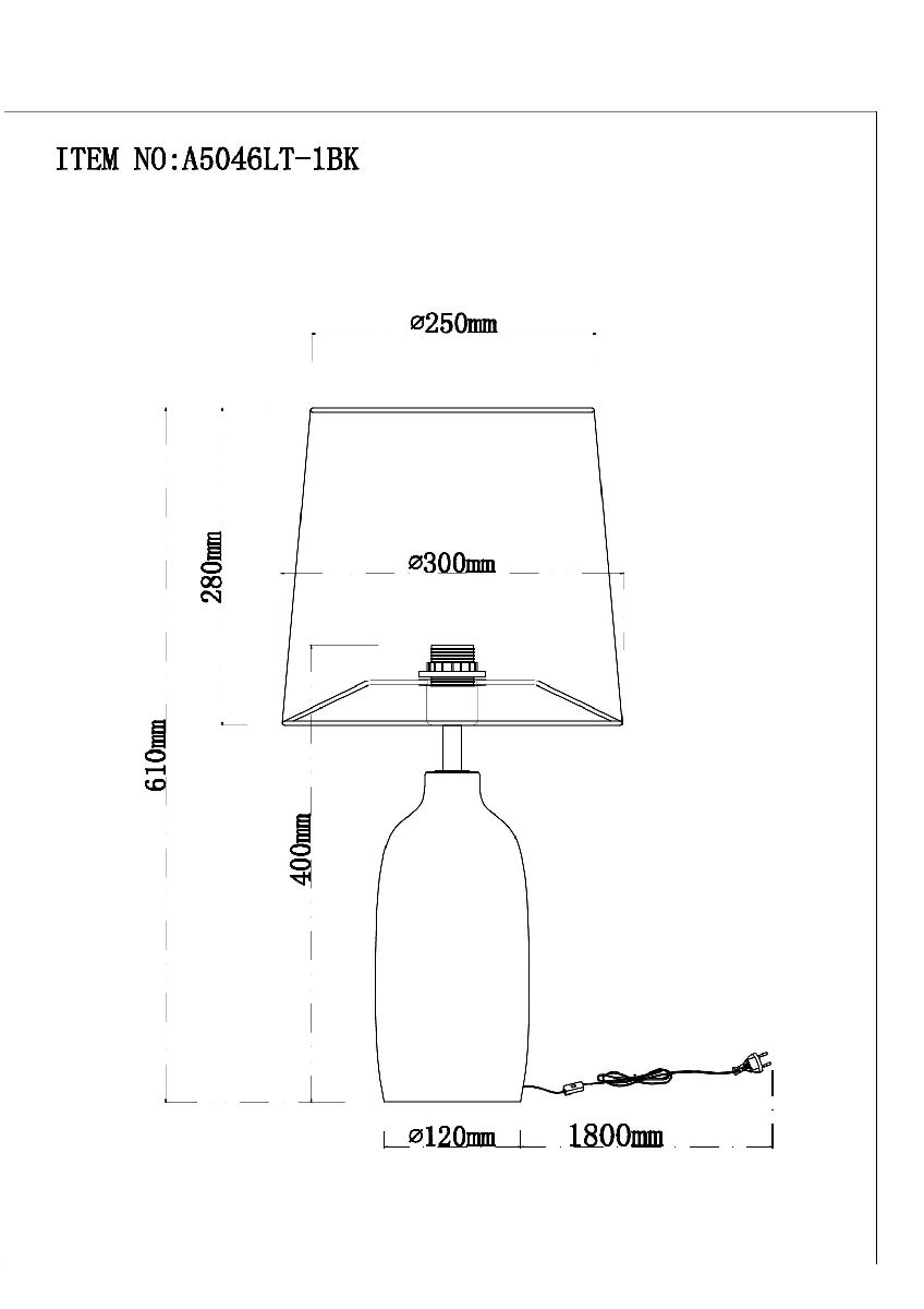 Настольная лампа Arte Lamp Rukbat A5046LT-1BK в #REGION_NAME_DECLINE_PP#