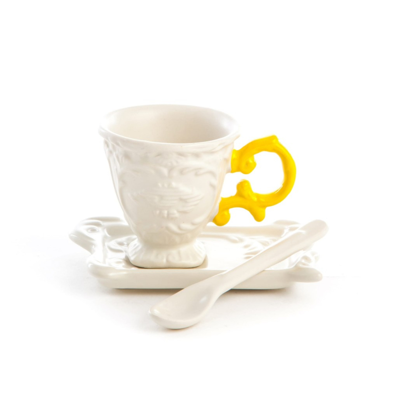 Блюдце с чашкой I-Coffee Yellow Seletti I-Wares 09859 GIA в Санкт-Петербурге