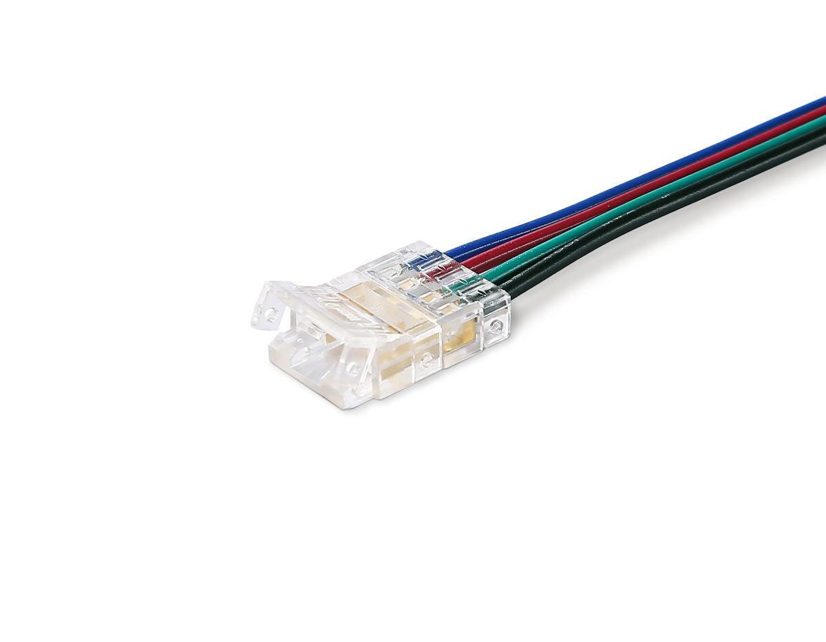 Соединитель гибкий односторонний COB RGB 12/24V для лент 10mm (4 конт.) (5шт. в комплекте) GS7411 в #REGION_NAME_DECLINE_PP#