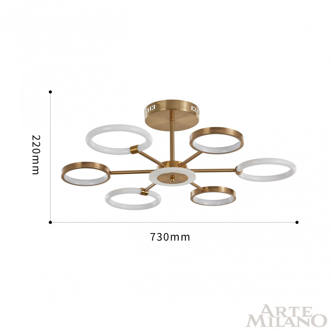 Потолочная люстра Arte Milano Neapolis 277240/6 GD в #REGION_NAME_DECLINE_PP#
