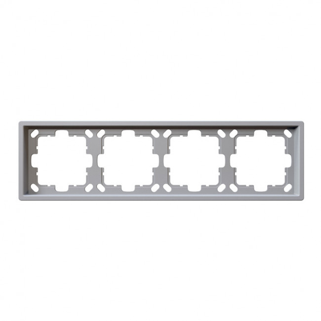 Рамка серия FD 4-постовая, цвет Белый матовый (soft touch) Jasmart FD1004PWM в Санкт-Петербурге