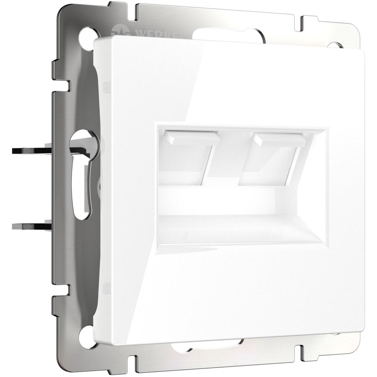Розетка двойная Ethernet RJ-45 Werkel белый W1181101 4690389155376 в Санкт-Петербурге