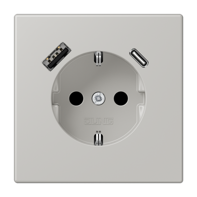 Розетка 2K+З USB Typ AC Jung LC1520-15CA205 в Санкт-Петербурге