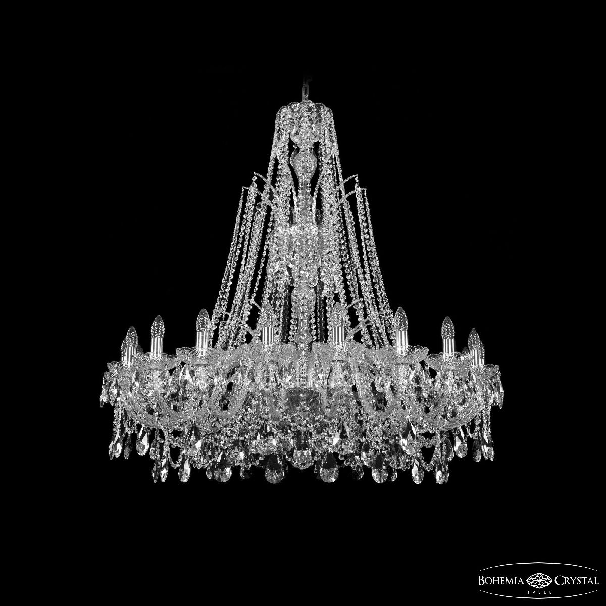 Подвесная люстра Bohemia Ivele Crystal 1411/20/400/XL-120 Ni в Санкт-Петербурге
