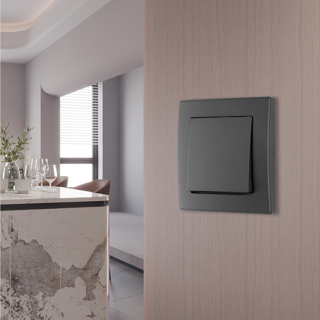 Выключатель одноклавишный Arte Milano SET06-1-30-1 black в Санкт-Петербурге