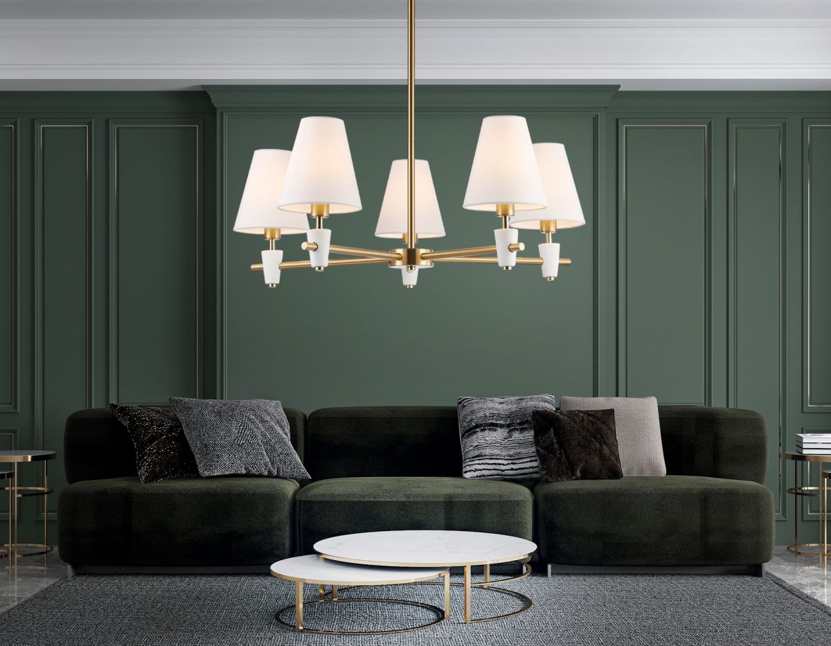 Люстра на штанге Ambrella Light High Light Ceramo Classic LH75044 в Санкт-Петербурге