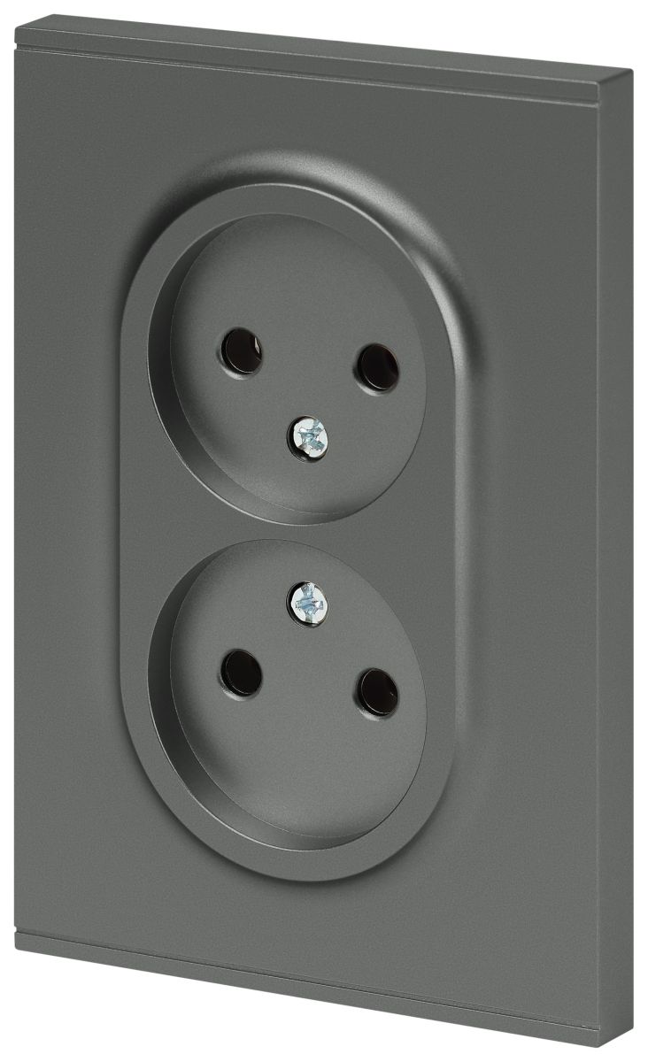 Розетка Эра Arktik 16-2107-06 без заземления двойная 2X2P 16А-250В графит Б0071686 в #REGION_NAME_DECLINE_PP#