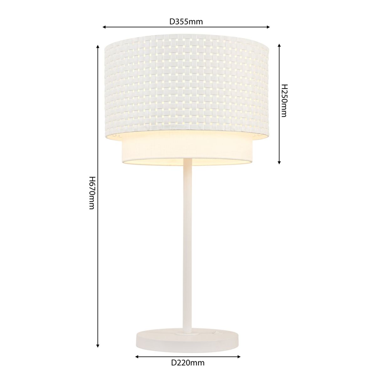 Настольная лампа белая F-Promo Nevada 4801-1T в Санкт-Петербурге