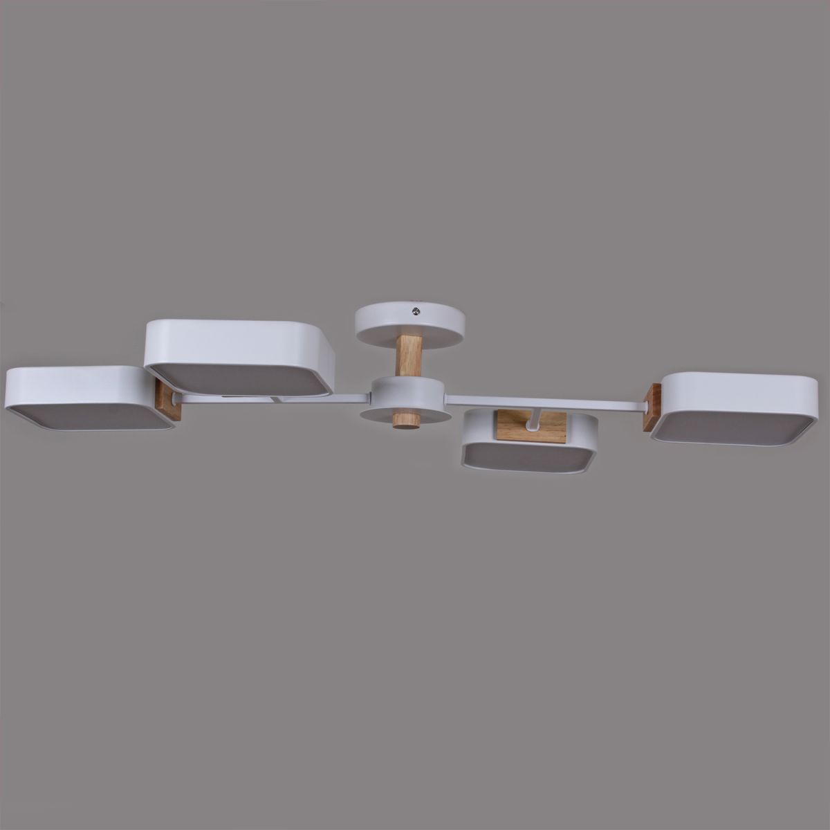 Люстра на штанге Reluce 03363-0.3-04 WH+WOOD в Санкт-Петербурге