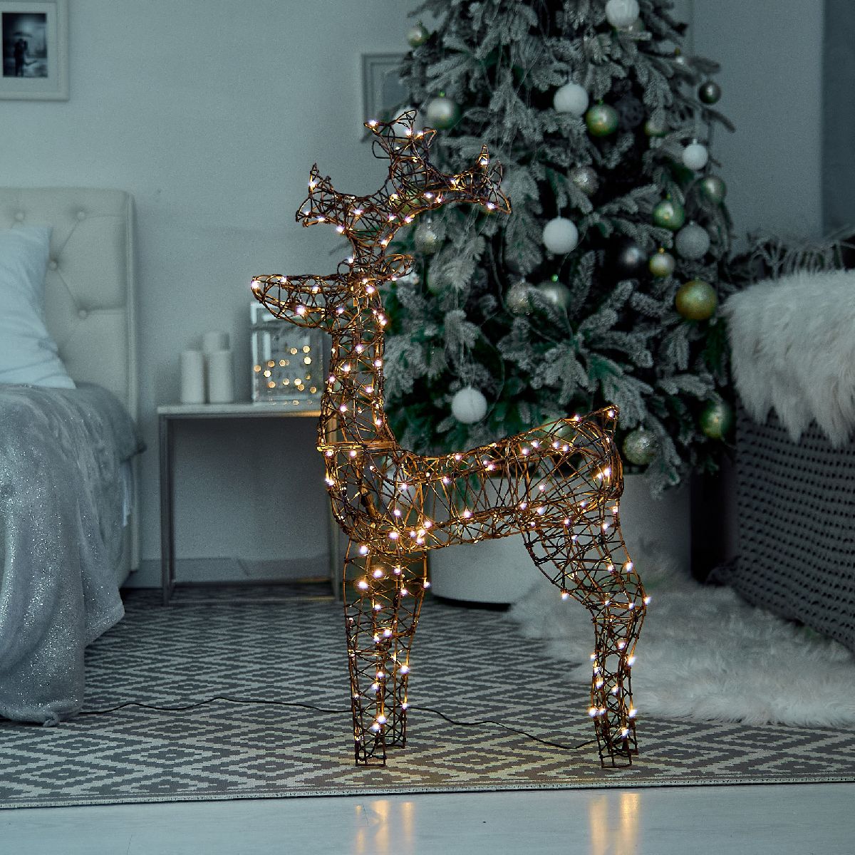 Светодиодная фигура Uniel ULD-M6098-160/SBA WARM WHITE IP44 DEER-3 UL-00012363 в Санкт-Петербурге