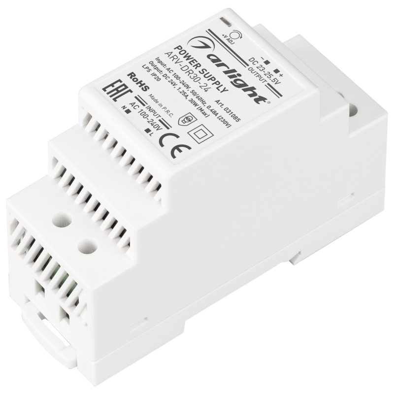Блок питания Arlight ARV-DR30-24 (24V, 1.25A, 30W) 031085 в Санкт-Петербурге