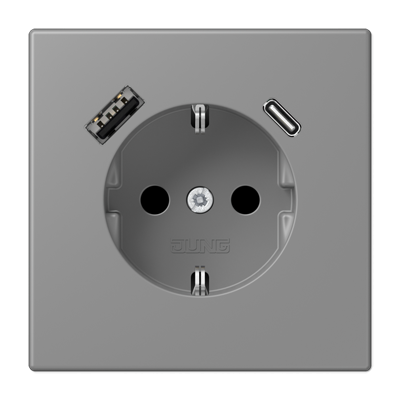 Розетка 2K+З USB Typ AC Jung LC1520-15CA203 в Санкт-Петербурге