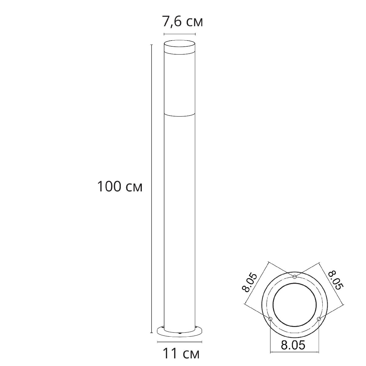 Ландшафтный светильник Arte Lamp Salire A3157PA-1BK в Санкт-Петербурге