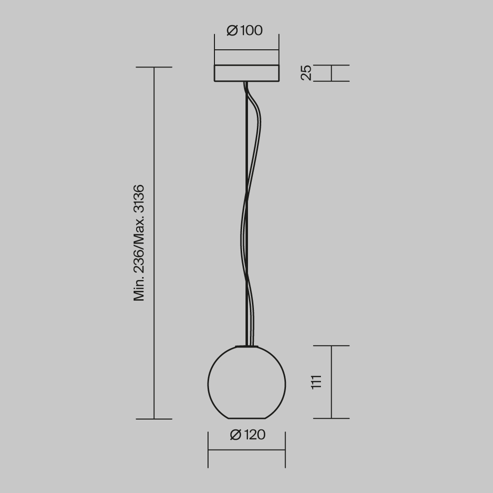 Подвесной светильник Maytoni Basic Texture MOD461PL-01B в Санкт-Петербурге