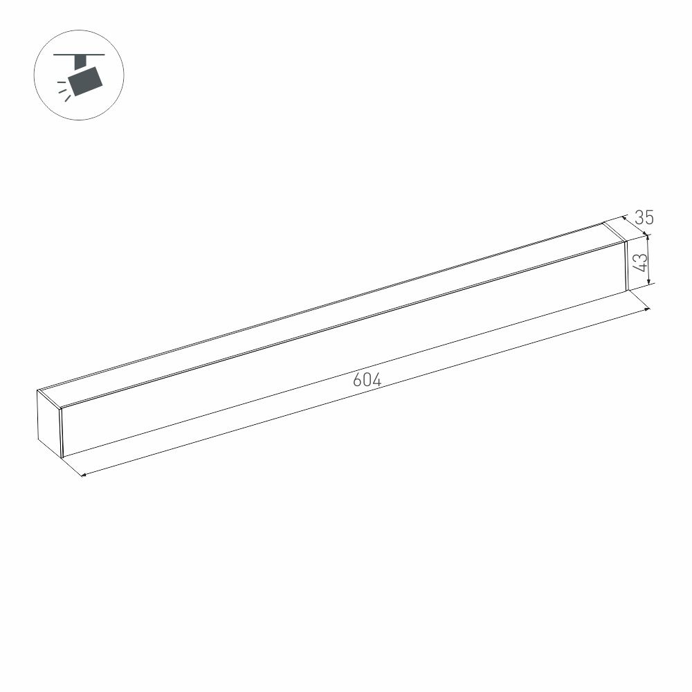 Трековый магнитный светильник Arlight MAG-FLAT-45-L605-18W Day4000 (BK, 100 deg, 24V, DALI) 046583 в Санкт-Петербурге