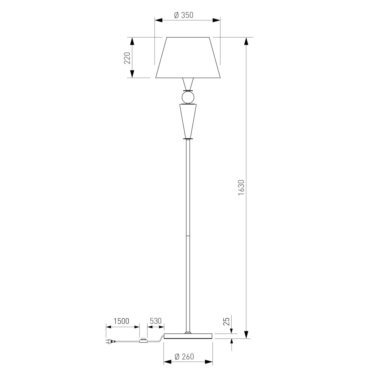 Торшер Eurosvet Teja 109014 латунь a072041 в #REGION_NAME_DECLINE_PP#