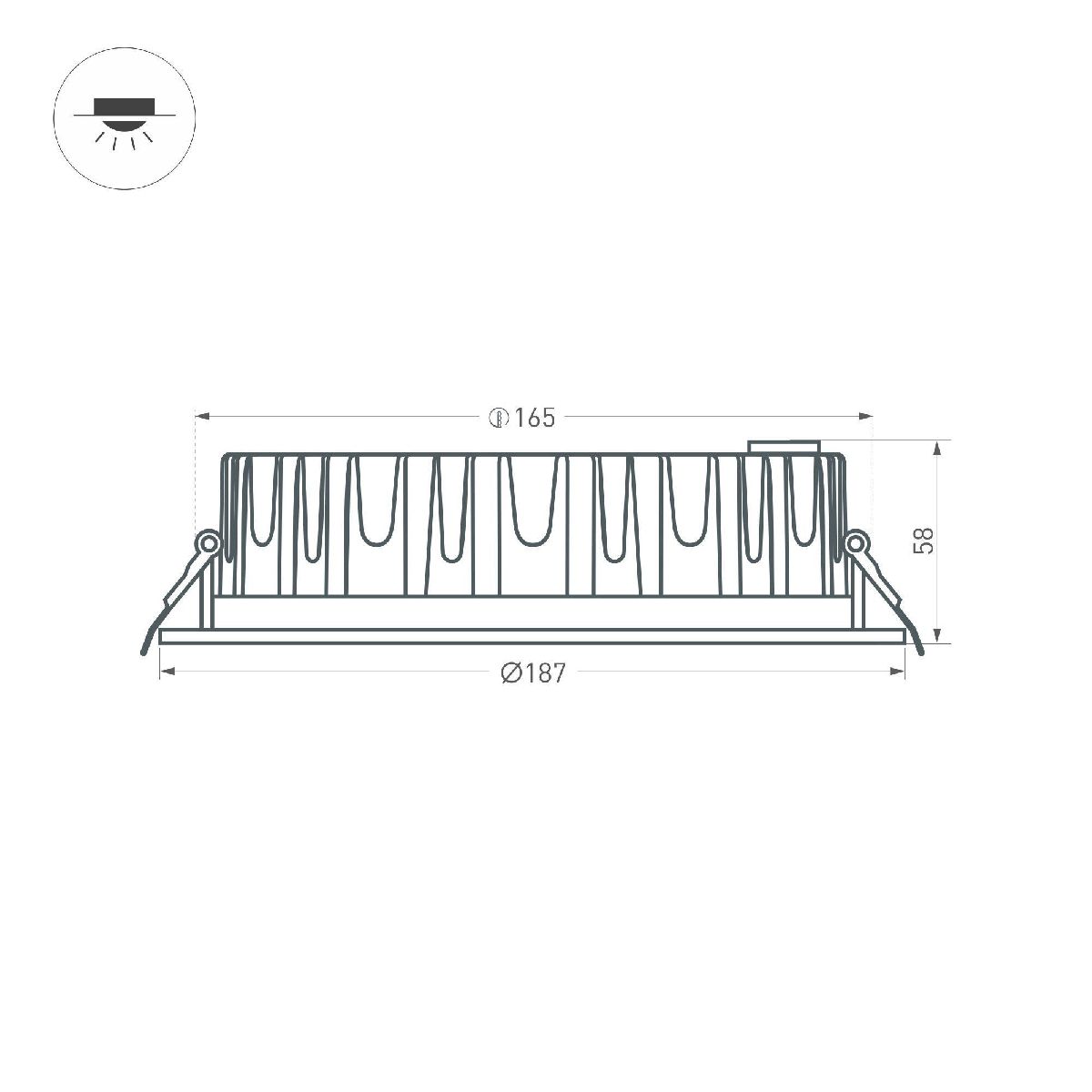 Встраиваемый светильник Arlight MS-MIST-BUILT-R187-21W Warm3000 (WH, 110 deg, 230V) 041612 в Санкт-Петербурге